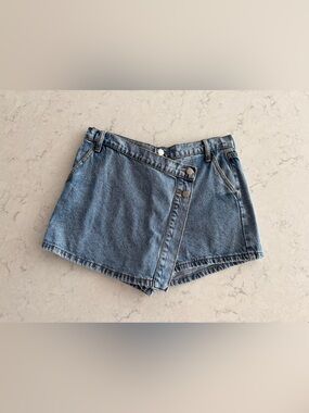 Altar’d State Denim Wrap-Front Skort - NWOT